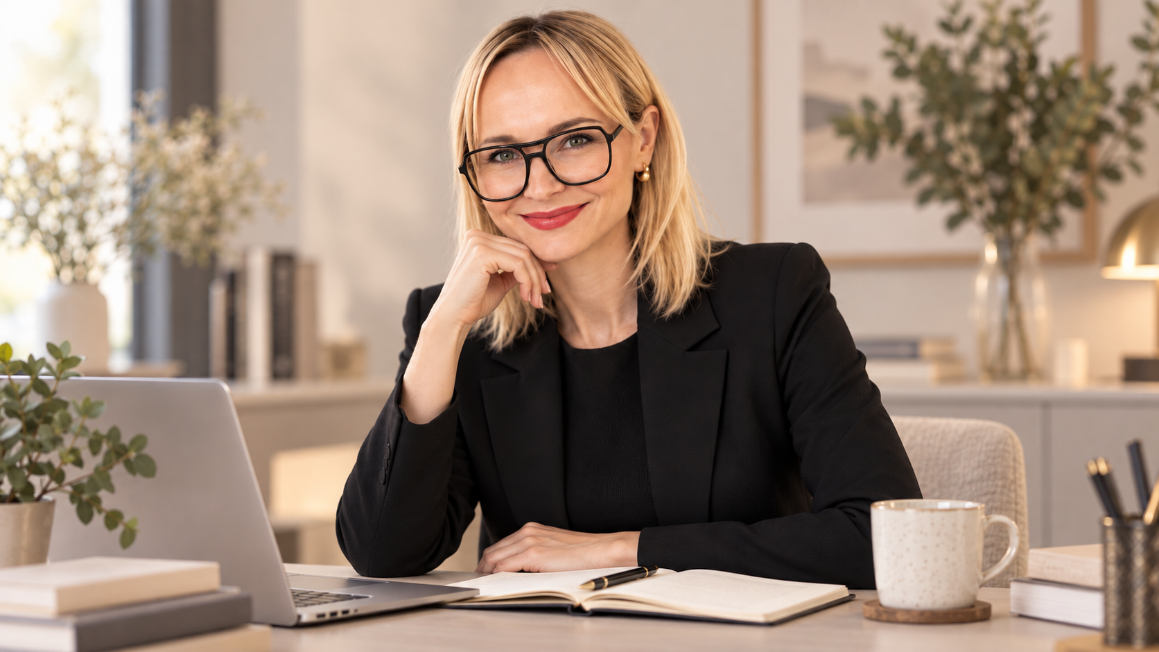 Katarzyna Kidaj przy biurku – zmiana zawodowa i rozwój zawodowy